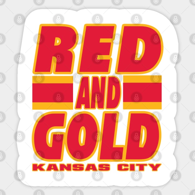 KC LYFE Red and Gold Kansas City Sticker by pralonhitam